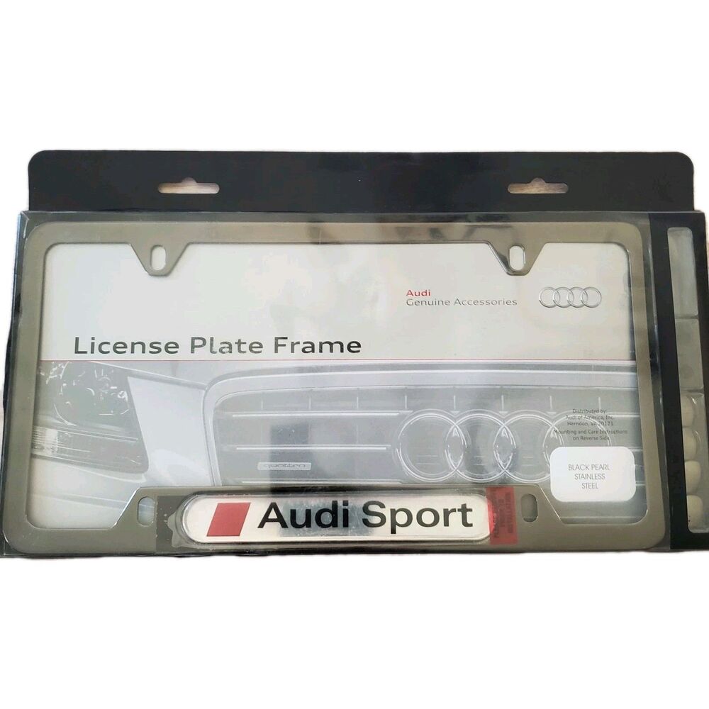 Audi Sport License Plate Frame Black Pearl 8K0 071 801 Discontinued Part Rare